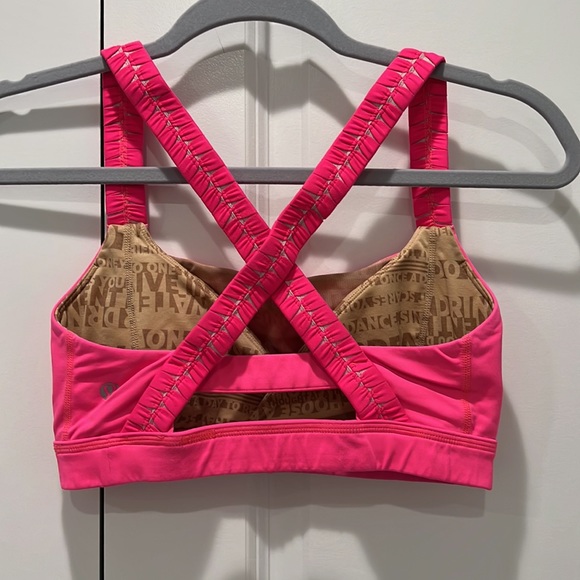Lululemon Sports Bra Size 6 Pink - Picture 2 of 3